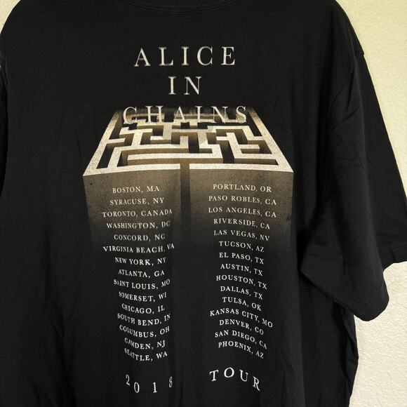 Alice In Chains Shirt Mens XXL 2018 Tour Band Concert Graphic Tee Rock Music 2XL - Picture 5 of 8